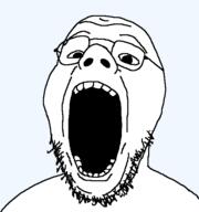 glasses open_mouth soyjak stubble template transparent_background variant:isaac // 533x567 // 11.6KB