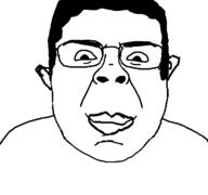 chud glasses merge meta:tagme soyjak variant:bernd variant:chudjak // 1200x1125 // 35.2KB