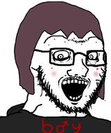 acne adams_apple blush boymoder crazed glasses hair hoodie mustache open_mouth soyjak stubble subvariant:soyak_(crazed) tranny unibrow variant:soyak white_background // 665x800 // 37.3KB acne adams_apple blush boymoder crazed glasses hair hoodie mustache open_mouth soyjak stubble subvariant:soyak_(crazed) tranny unibrow variant:soyak white_background // 665x800 // 37.3KB