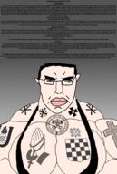 1_corinthians_(bible) 2024 baptism bible bible_quote bible_verse blue_eyes buff catholic catholicism christianity closed_mouth clothes croatia cross december december_3 demon ear earth god grass hair heaven holy_spirit isaiah_(bible) jerusalem_cross jesse jesus lebanon luke_(bible) mark_(bible) moon psalm_(bible) rain rosary solomon soyjak subvariant:chudjak_front swastika team_fortress_2 text ustasha variant:chudjak water white_skin wordswordswords // 1800x2689 // 1.2MB