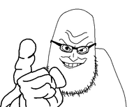 glasses grin hand series:fusionjaks smile stubble variant:soyjak_neo variant:syndromejak white_background white_skin // 557x446 // 9.8KB