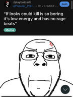 anger_mark angry black_background black_eye blood caption chin closed_mouth coal crop earless eye eyebrow frown glasses head merge nose nostril playboi_carti r_playboicarti reddit shoulder soyjak stubble subreddit subvariant:splicejak title variant:bernd variant:gapejak variant:garnd white_background // 640x846 // 178.6KB