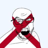 alabama angry flag flag:alabama glasses hair looking_at_you mustache open_mouth soyjak state stubble teeth transparent_background united_states variant:feraljak // 1500x1500 // 188.7KB