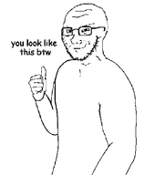 beard glasses looking_at_you subvariant:soyak_(smug) traced variant:soyak white_skin you_look_like_this // 708x800 // 27.8KB