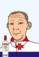 1864 alcohol bottle closed_mouth clothes ear flag flag:mordovia hair mordovia neutral russia smirnoff soyjak text track_suit transparent transparent_background variant:kuzjak vodka white_skin // 810x1192 // 126.0KB