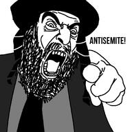 angry antisemitism big_nose glasses jews judaism kike open_mouth red soyjak_party subvariant:feraljew text variant:feraljak zionism zionist // 1080x1080 // 270.8KB