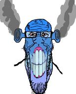 angry calm ear fume glasses ogre_ears soyjak stretched_mouth stubble variant:markiplier_soyjak vein // 800x1000 // 440.7KB