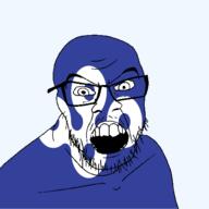 angry flag flag:osaka_todofuken glasses hair japan looking_at_you mustache open_mouth osaka_todofuken soyjak stubble teeth todofuken transparent_background variant:feraljak // 1500x1500 // 87.9KB