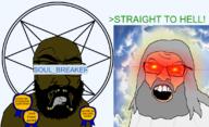 award beard brown_skin cloud cord discord glowing_eyes god greentext hair isis islam missing_teeth order_of_nine_angles satanism scared sky soul_breaker_(user) soul_breaker_is_a_stupid_nigger_who_doesn't_tag_his_shit_with_variants subvariant:doctos subvariant:tetojak text transparent_background variant:feraljak // 1116x678 // 541.4KB