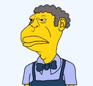 apron bowtie clothes collared_shirt ear grey_hair hair lips moe_szyslak mutt subvariant:brazilmutt the_simpsons variant:meximutt yellow_skin // 1697x1563 // 39.9KB