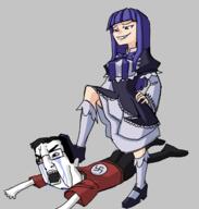 anime arm art bernkastel bloodshot_eyes crying full_body glasses hair hand leg nazism open_mouth redraw soyjak swastika umineko variant:chudjak video_game // 1587x1668 // 654.5KB