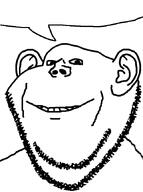 beard ear eyes impish smile speech_bubble teeth variant:impish_soyak_ears white // 500x669 // 53.3KB