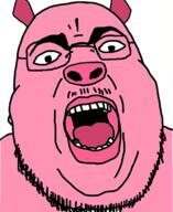 angry fat open_mouth pig soyjak stubble variant:chugsjak // 1124x1374 // 588.0KB