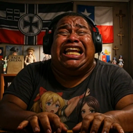 black_hair brown_skin christian_cross christianity ext=mp4 fat flag flag:chile hair iron_cross keyboard meta:ai_generated meta:not_oc meta:tagme no_beard no_glasses open soyjak spanish_text speech tranime_girl variant:meximutt video // 540x540, 6.1s // 1.5MB