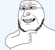 arm bald big_nose body closed_mouth eyebrows glasses hand looking_at_you smile stubble template transparent_background variant:estateson // 1089x1000 // 18.7KB