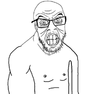 angry animated arm bald buff clenched_teeth coomer ear ext=gif fast glasses hand masturbation mustache soyjak stubble variant:feraljak wrinkles // 639x715 // 58.7KB