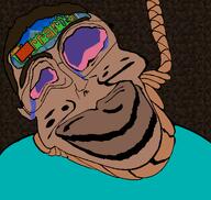 bloodshot_eyes blue_shirt brown_hair brown_skin crying hanging minecraft purple_eyes red_text rent_free rope steve_(minecraft) subvariant:jartycuck terraria variant:chudjak // 1050x996 // 108.4KB