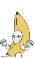 animated arm banana brian_griffinn closed_mouth clothes family_guy food fruit full_body glasses hand holding_object leg maracas meta:last_post_on_jarty meta:the_end_of_jarty peanut_butter_jelly_time ponpon poyopoyo smile smug soyjak stubble subvariant:soyak_(smug) variant:soyak watermark // 245x400 // 239.2KB