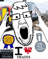 asdfmovie award awards badge glasses hair hand hands_up heart i_like_trains i_love irl_background open_mouth small_eyes stubble train variant:ppp warning // 400x493 // 155.4KB