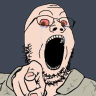 bloodshot_eyes camouflage crazed crying hand pointing pointing_at_viewer soldier variant:gapejak // 500x500 // 85.8KB