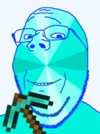 diamond gem gem_skin minecraft pickaxe pickaxe_(minecraft) trend:colorjak variant:gapejak wholesome // 600x800 // 64.5KB