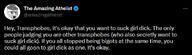atheism bloodshot_eyes chaser clothes crying gay glasses hat lgbt open_mouth reddit soyjak stubble text the_amazing_atheist twitter variant:soyak // 800x231 // 100.2KB