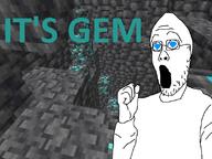 gem gem_eyes hand hands_up minecraft open_mouth text traced // 800x600 // 349.2KB