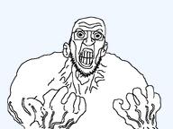 angry clenched_teeth doom doom_(game) glasses nuvariant soyjak stubble teeth template variant:dumjacque vein white_skin // 800x600 // 18.2KB