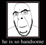 glasses hair looking_to_the_left omghisa smile soyjak stubble teeth text variant:cobson // 1080x1047 // 226.8KB