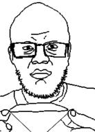 closed_mouth ear gem glasses hand holding_gem holding_object neutral soyjak stubble variant:unknown // 180x250 // 7.9KB