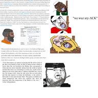 beard bloodshot_eyes blue_eyes brown_skin clothes crying ear gat glasses gun hat helmet hindu indian islam mustache nazism nordic_chad open_mouth pakistan rifle sonnenrad soyjak stubble subvariant:chudjak_front swastika taqiyah text tongue variant:bernd variant:chudjak variant:fatjak weapon wordswordswords yellow_hair yellow_teeth // 2000x2000 // 1.2MB