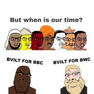 arab asian bbc black_skin blond blond_beard blue_eyes brown_skin bwc clothes hat indian jewish_nose judaism kippah latino native_american nordic_chad smile variant:chudjak variant:cobson yellow_hair // 1920x1920 // 1.2MB