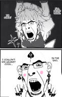 2soyjaks blush ear hair hand queen_of_spades slutson spadeson stubble teeth text variant:cobson // 1973x3072 // 884.9KB