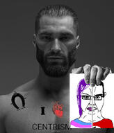 angry black_and_white centrist chad flag flag:nazi_germany flag:transgender_pride_flag gigachad hand heart holding_object horseshoe horseshoe_theory i_love nazism poltroon subvariant:chudjak_front tranny variant:chudjak // 1024x1200 // 202.9KB