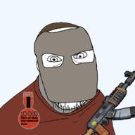 ak-47 badge clothes dayz gun hat hoodie mask medal minecraft rust rust_(game) soyjak stubble text variant:feraljak weapon // 1024x1024 // 227.7KB