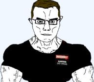 brown_hair buff closed_mouth clothes ear glasses muscles neonet subvariant:chudjak_front subvariant:muscular_chud variant:chudjak // 1059x929 // 67.1KB