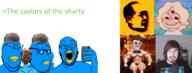 beard blue_skin eceleb glasses greentext holding_object holding_phone subvariant:wholesome_soyjak turkey_tom twitter variant:gapejak variant:selfiejak variant:smugjak youtube zoomer zoomer_hair // 1951x741 // 1.0MB