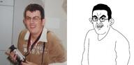 angry big_ears big_lips chud comparison disabled glasses hair human inspiration man photo real realistic retard teeth variant:chudjak white_background white_skin // 3464x1703 // 1.2MB