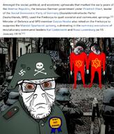 20th_century army award background beard bloodshot_eyes buttons closed_mouth collar epaulettes eyebrows feldgrau germany glasses helmet high_res infantry kaiserreich military soldat soldier stahlhelm teeth blood bullet_hole city commie communism freikorps hammer_and_sickle hanging history karl_liebknecht open_mouth people red_clothes revolution rifle rope rosa_luxemburg skull_and_bones soldiers street swastika text tongue uniform variant:feraljak variant:bernd variant:feraljak weimar_republic wikipedia // 1550x1810 // 624.5KB