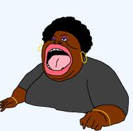 afro angry big_lips black_queen earring meta:nas screaming variant:sheboonjak // 761x750 // 15.3KB