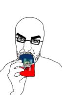 arm can drinking glasses hand holding_object holding_sproke open_mouth soyjak sproke stubble variant:unknown // 609x922 // 118.5KB