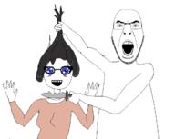 animated blood glasses hair hand knife open_mouth subvariant:cobson_front variant:cobson variant:soytan // 688x548 // 483.2KB