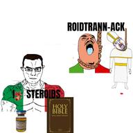 3soyjaks arm bible bloodshot_eyes buff christianity country crying ear flag glasses hair hanging i_love italy open_mouth pope rope soyjak steroids stubble subvariant:chudjak_front subvariant:muscular_chud suicide text tongue variant:chudjak variant:hydejak vein white_skin yellow_teeth // 2397x2397 // 360.0KB