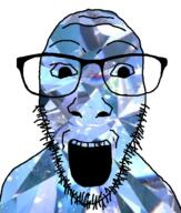 gem gem_skin glasses open_mouth soyjak stubble variant:dylanjak // 552x650 // 278.1KB