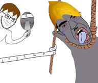 ack arm bloodshot_eyes brown_hair chud crying dan dance grey_skin hair hand hanging lemon lemon_(user) mirror mustache noose penis red_eyes rope smug soyjak stubble tear tongue_out variant:soyak white_skin yellow_teeth // 1062x900 // 339.4KB