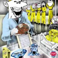 album_cover bald band blood brimstone bubble cleaning coal devo faucet gem glasses hair jumpsuit lab lab_coat music recombo_dna rhino rust scientist sink soap stubble subvariant:feralrage subvariant:massjak subvariant:splicejak subvariant:wholesome_soyjak tranny variant:bernd variant:chudjak variant:cobson variant:dylanjak variant:feraljak variant:gapejak variant:impish_soyak_ears variant:markiplier_soyjak variant:soyak water yellow_shirt // 900x900 // 1.2MB