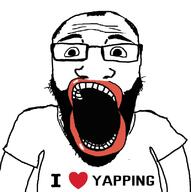 beard clothes heart i_love lips open_mouth soyjak subvariant:science_lover tshirt variant:markiplier_soyjak yapper yapping // 800x803 // 130.2KB
