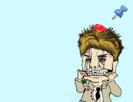 angry blood bloodshot_eyes cap clothes crying hair hand hat maga mexican_twink mexico necktie push_pin soyjak sticky swastika variant:chudjak yellow_hair // 1200x923 // 286.8KB