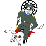 2soyjaks blood bloodshot_eyes clothes flag:slovene_homeguard glasses gun jews jude judenstern slavic slovenia sonnenrad star_of_david subvariant:chudjak_front variant:bernd variant:chudjak world_war_2 // 1000x1000 // 169.5KB