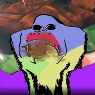 closed_mouth colorful deformed frown mustache poop poopjak soyjak stubble variant:impish_soyak_ears // 688x688 // 55.7KB
